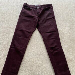 Mossimo, High Rise Maroon, Skinny Jeggings, Size 2 (26R)